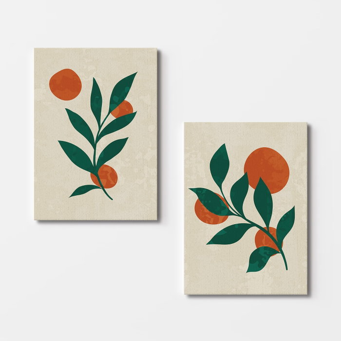 Wallity Conjunto de 2 Cuadros Decorativos de Lienzo Multicolor 50 x 70 cm Wallity Conjunto de 2 Cuadros Decorativos de Lienzo Multicolor 50 x 70 cm